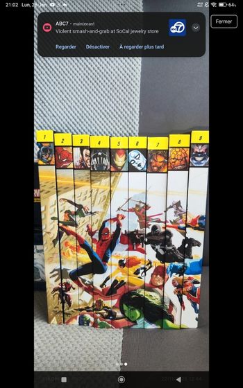 Bonjour je vends livre Marvel 