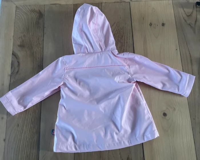 Imperméable fille rose 12 mois – Les Petits Cœurs à la Mer - photo numéro 2