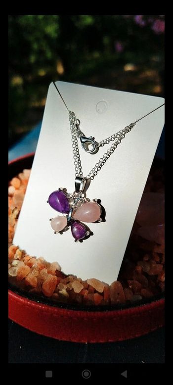 Collier Cristal Papillon🦋 L’Étreinte des Énergies Douces