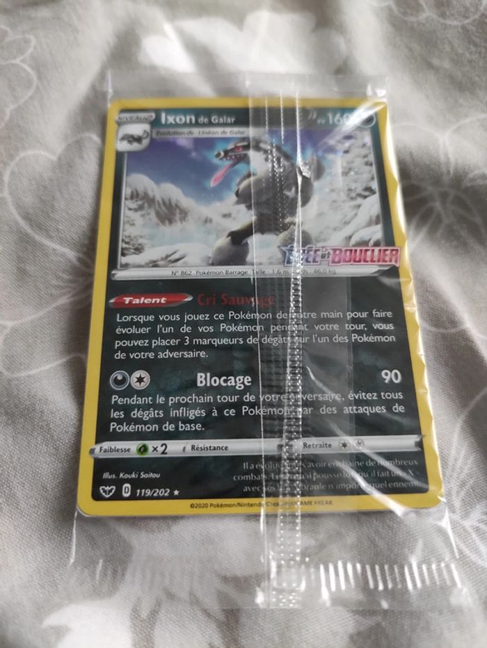 Carte Pokémon Ixion de Galar neuve