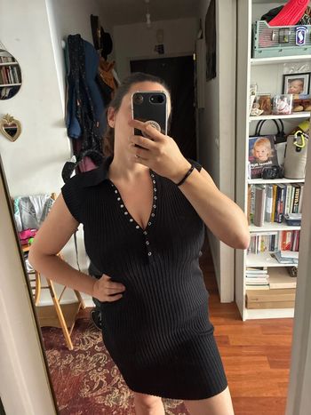 Robe Zara noir col chemise