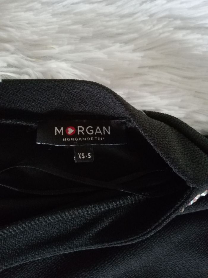 Tee shirt noir Morgan Taille S tres bonne etat - photo numéro 2