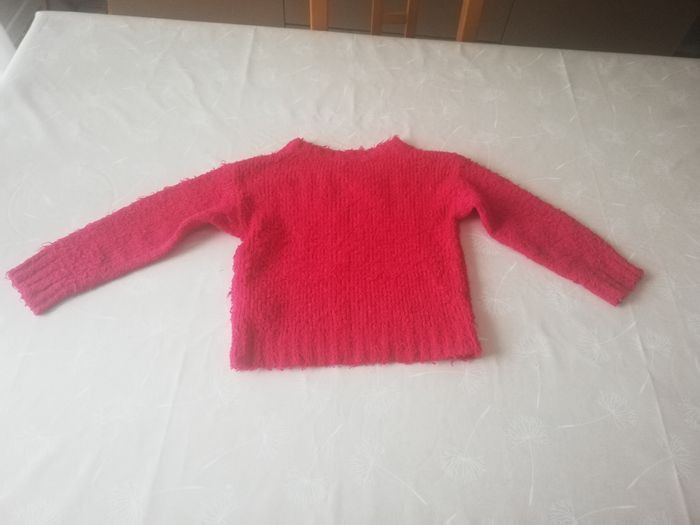 Pull Noël rouge manches longues bonhomme de neige 5 ans - photo numéro 3