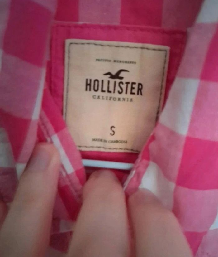 Chemise à carreaux fushia - photo numéro 4