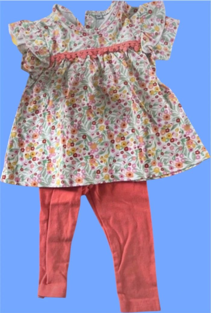 Ensemble printemps été/fille 6 mois