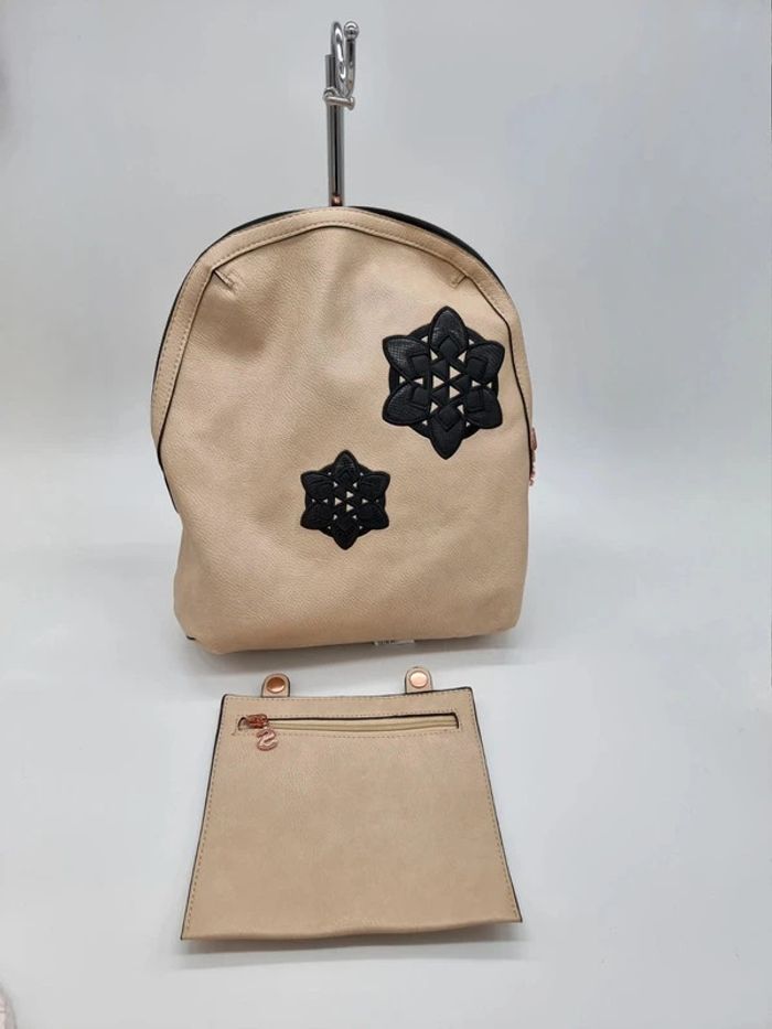 Desigual sac à dos réversible noir/beige Trip Madeira - photo numéro 7