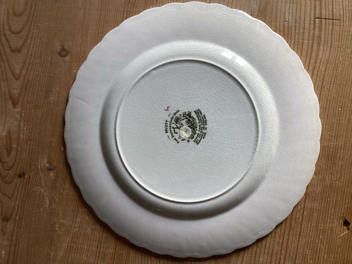 assiette plate colorée à la main arbre indien Myott Staffordshire - photo numéro 7