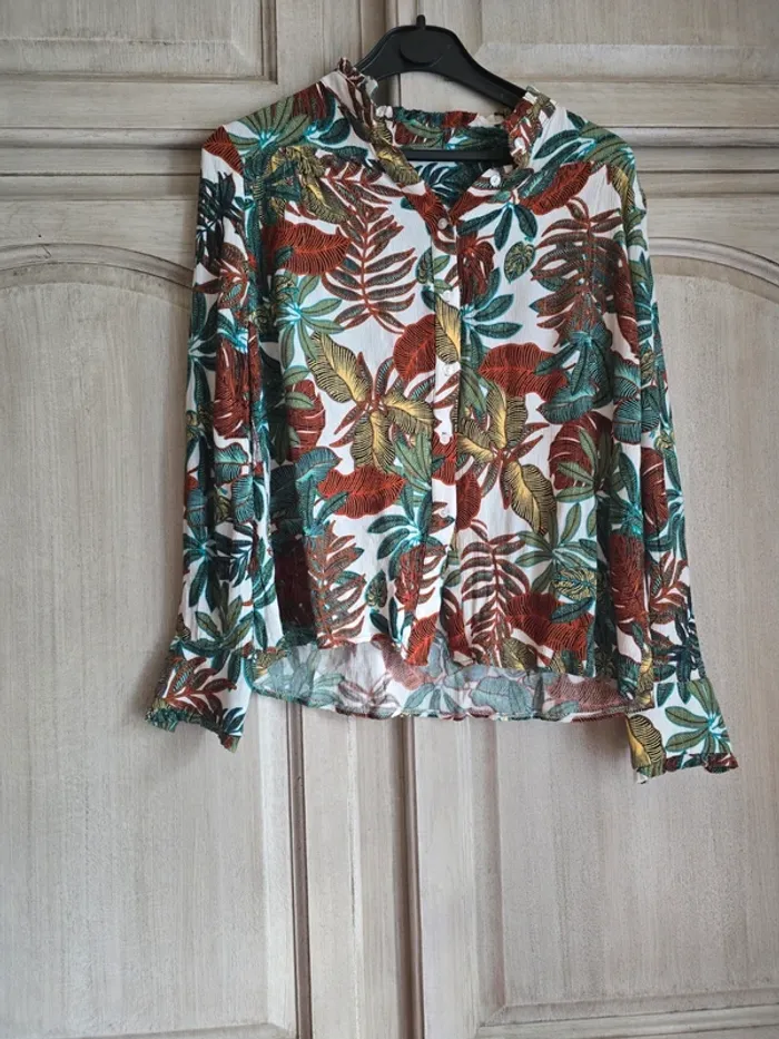 Blouse fleurie et colorée mamouchka paris taille S - photo numéro 2