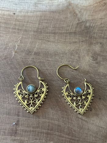 Boucles d’oreilles labradorites