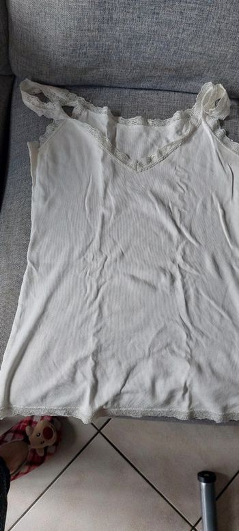 Débardeur dentelle blanc