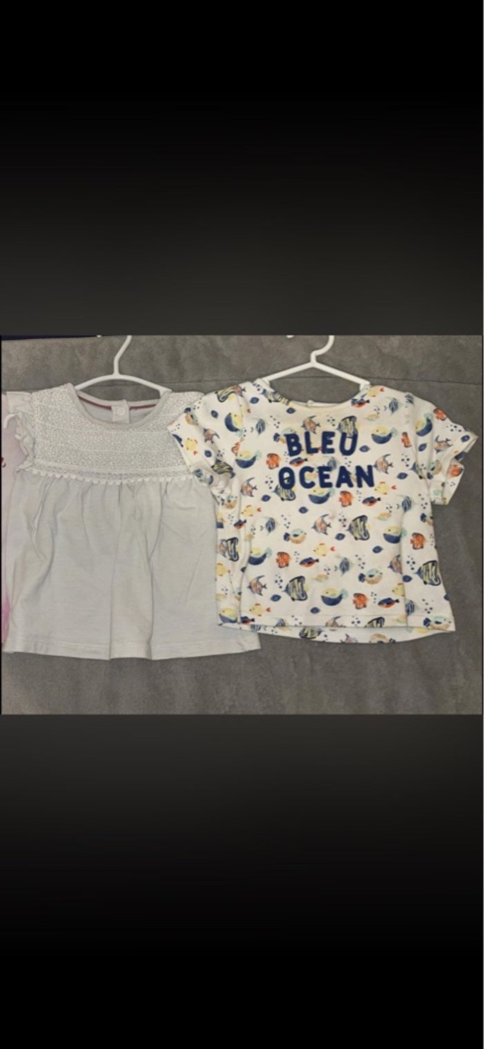 LOT 12 PIÈCES VÊTEMENTS BÉBÉ FILLE 9 MOIS - photo numéro 2