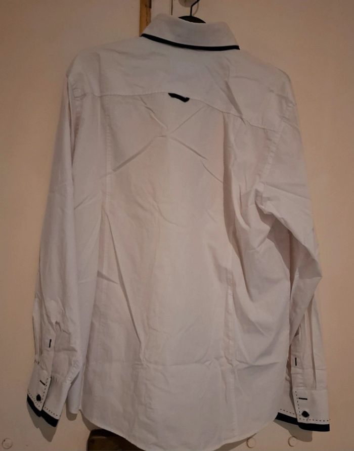 Chemise hommes très bon état coupe ajustée taille 3XL blanche et noire Armand Thierry - photo numéro 2