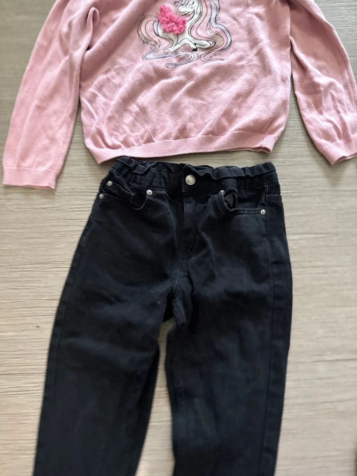 Pull6:7 ans et jeans noir 6 ans - photo numéro 3