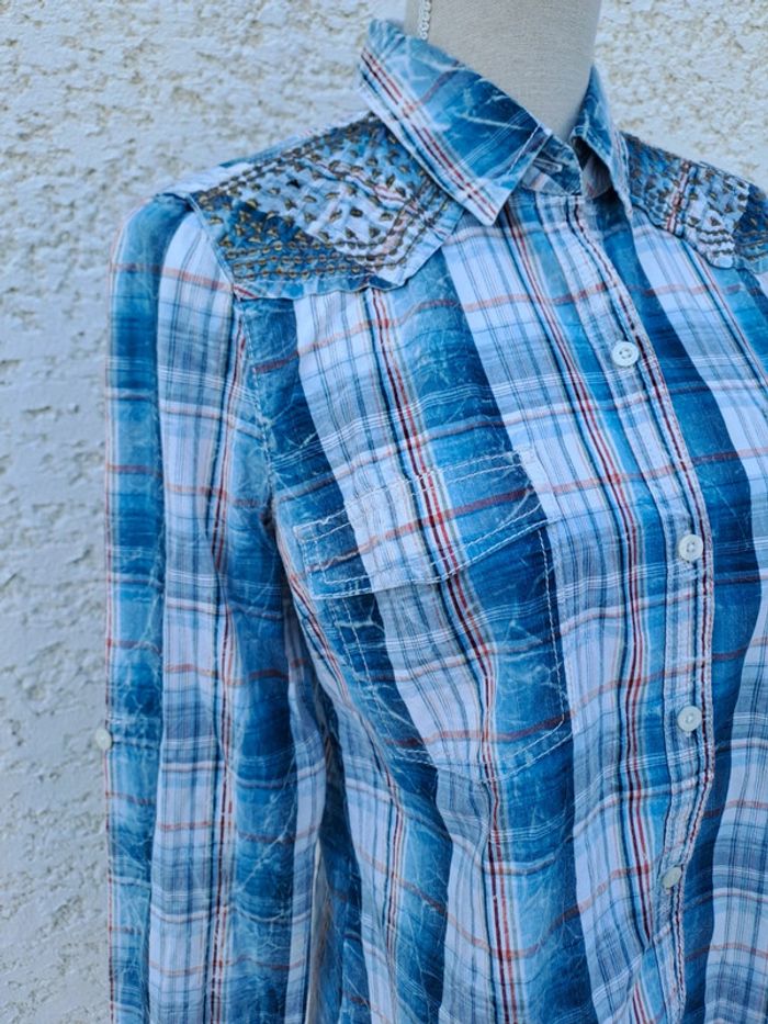 Chemise carreaux femme Tommy Hilfiger t. L - photo numéro 5