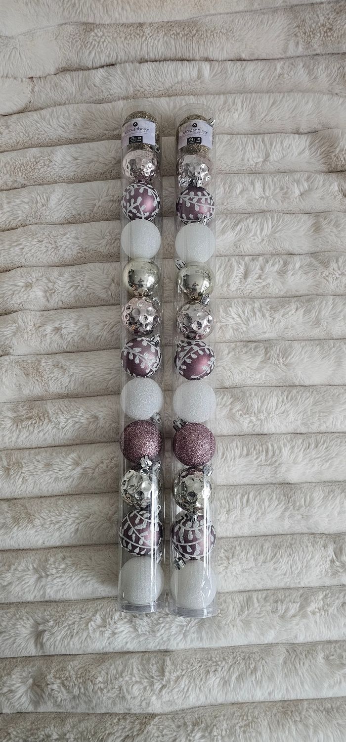 Lot de  24 boules de Noël 🎄 Atmosphèra Neufs.