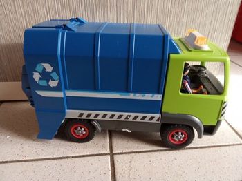 Véhicule, Camion poubelle playmobil avec chauffeur, jeu, jouet enfant