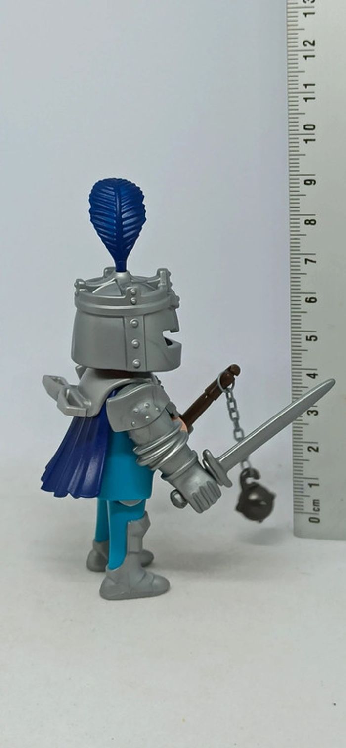 Homme chevalier avec épée et cape bleue playmobil - photo numéro 3