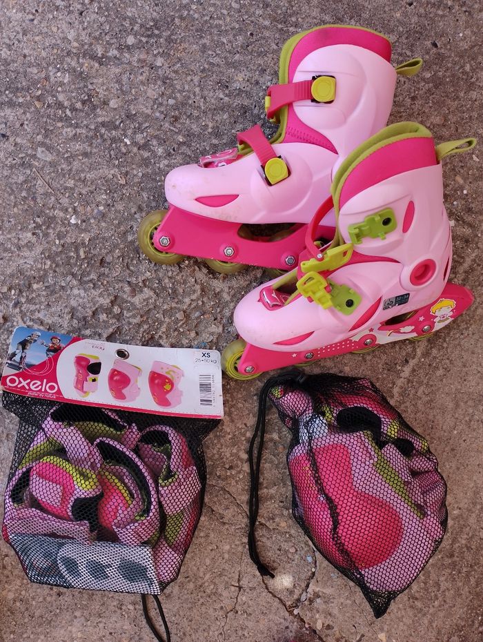 rollers OXELO pointure ajustable du 32, 33 jusqu'au 34 - photo numéro 9