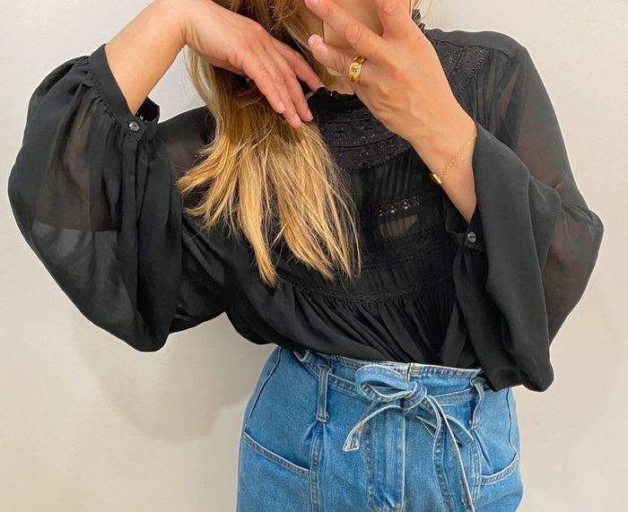 Blouse Mango manches bouffantes Taille 38