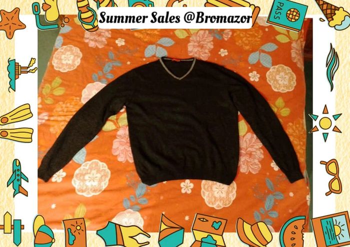 Pull noir col V taille XL - photo numéro 4