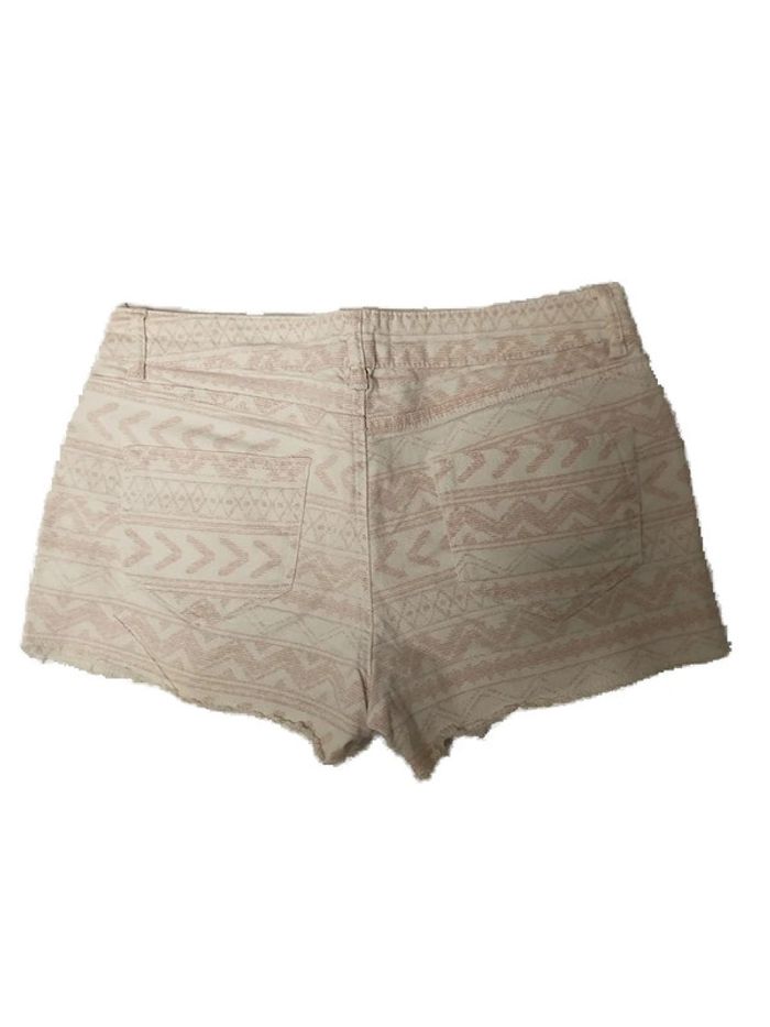 Short en jean blanc à motifs roses - Etam - Taille 40 - photo numéro 2