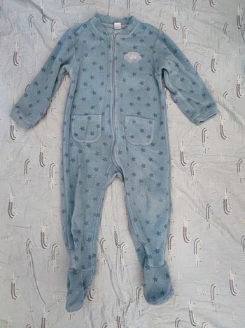 Pyjama velours étoiles bleues T.24 mois