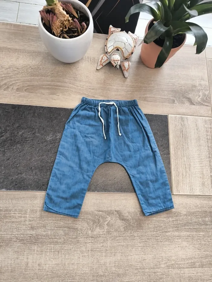 Pantalon léger coupe sarouel garçon 12 mois Cyrillus - photo numéro 2