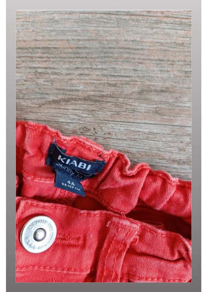 Jeans pantalon rouge kiabi 4 ans - photo numéro 3