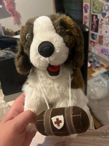 Peluche saint Bernard chien