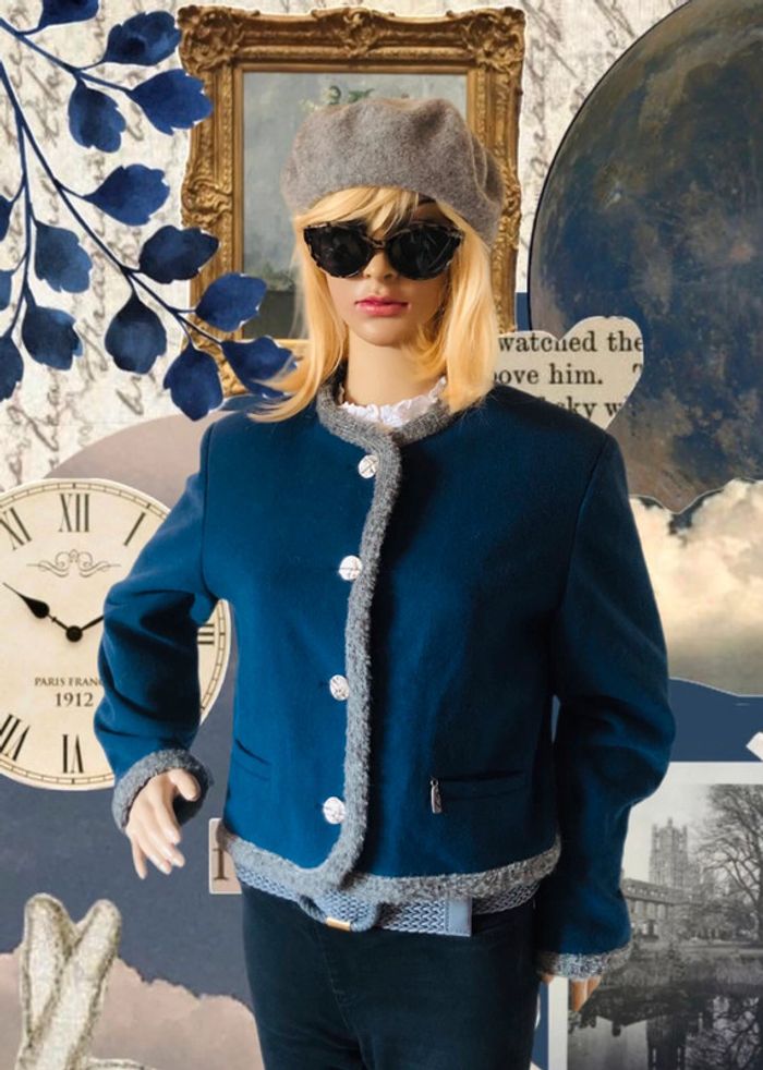🇦🇹Jolie petite veste courte vintage cottagecore en laine Tyrolean Trachen style wool jacket🇦🇹 - photo numéro 3