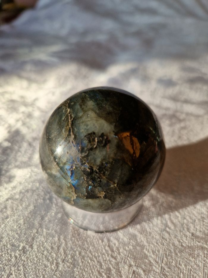Sphère labradorite de Madagascar 238g neuve - photo numéro 7