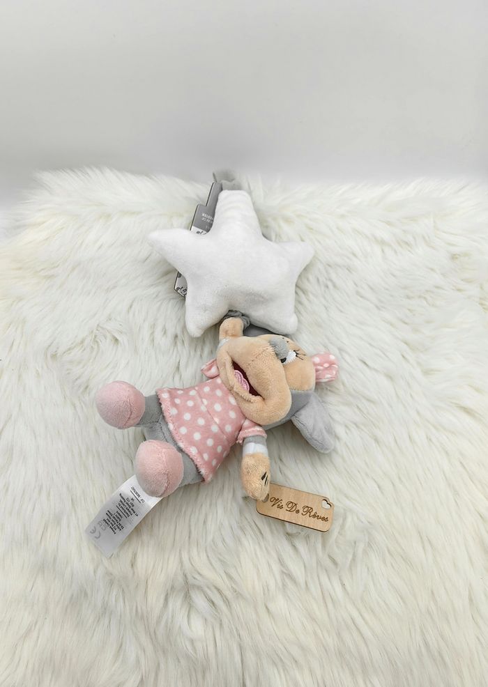 Doudou peluche musical Minnie Rose gris étoile Disney Primark