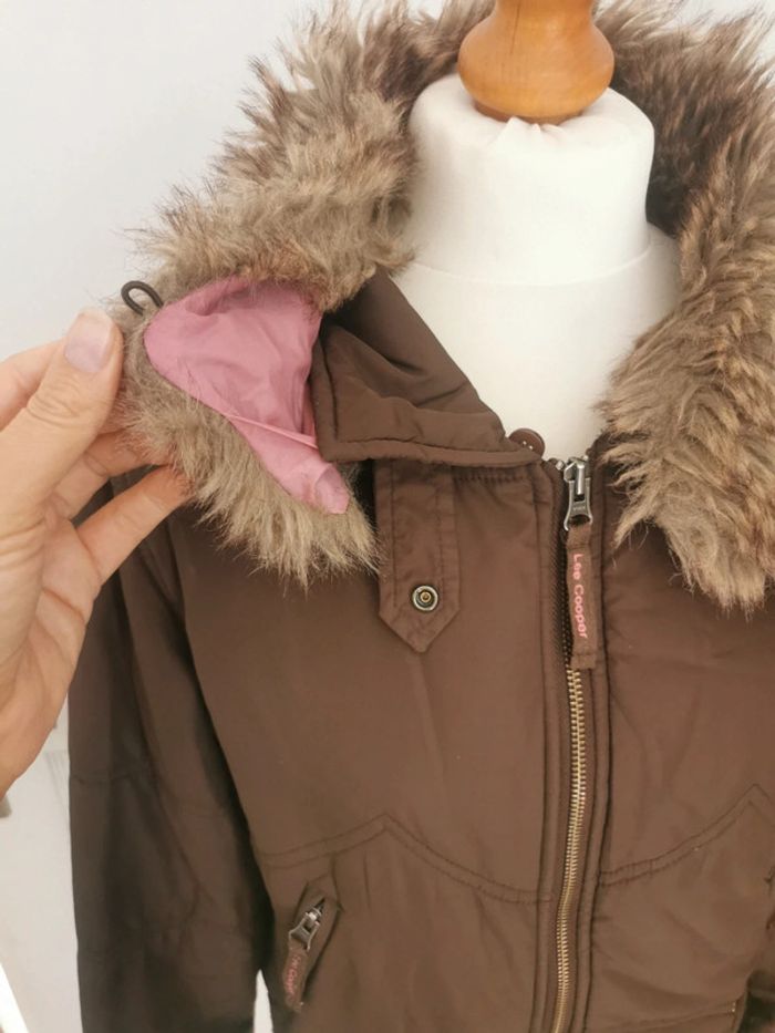 Doudoune marron lee cooper taille L tbe - photo numéro 6