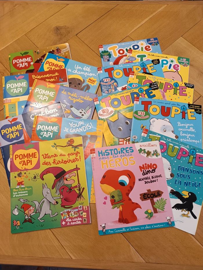 Lot de 15 magazines toupie et pomme d'api