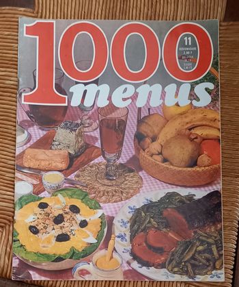 revue 1000 Menus n°11 de 1970 menu recette poissons crustacés diner charentais les oranges l'œuf etc