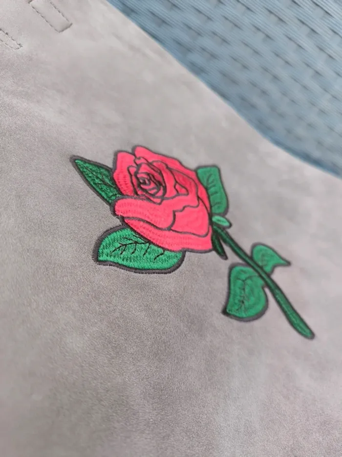 Sac cabas cuir rose brodée Herlaine Paris - photo numéro 2