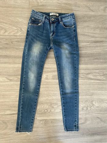 Jean denim skinny slim bleu délavé T34 XS