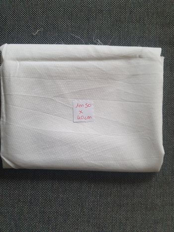 Tissu blanc 1m50 x 40cm