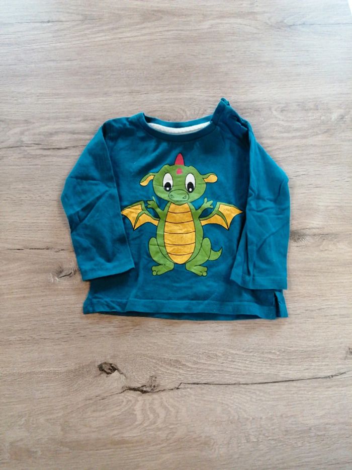 5 tee shirts manches longues 12 mois - photo numéro 3