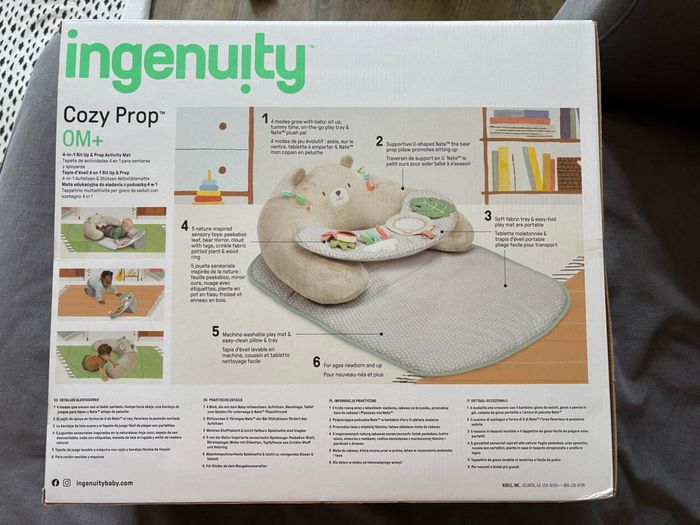 Ingenuity, Tapis d'éveil et siège d'activités 4en1 Cozy Prop Nate - photo numéro 3