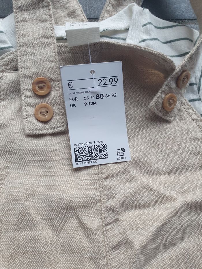 Ensemble salopette t shirt etr - photo numéro 2