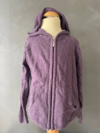 Gilet violet capuche enfnat