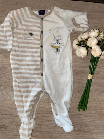 Pyjama beige et crème