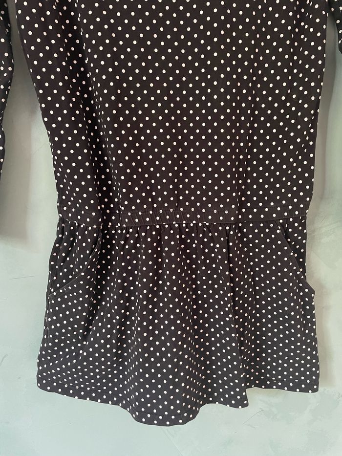 Robe noire à pois blanc taille 10 ans - photo numéro 2