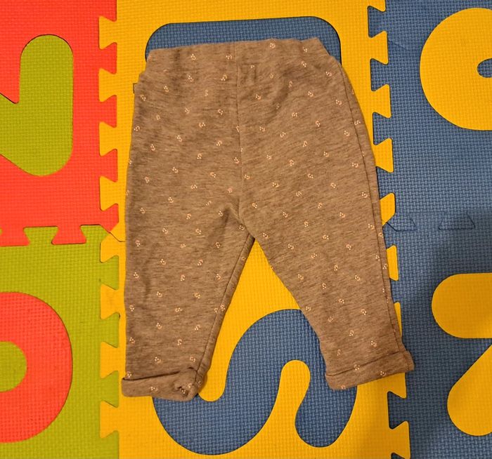 Ensemble veste pantalon gris fleurs, obaïbi, taille 12 mois (74 cm) - photo numéro 8