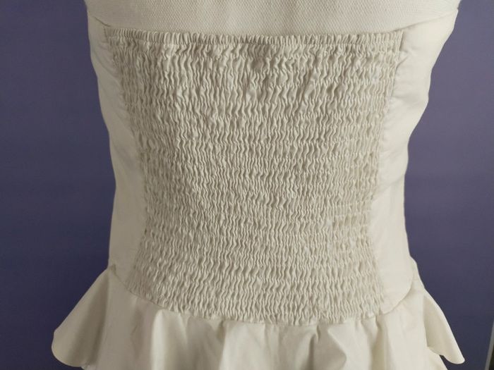 Robe blanche cocktail a volants taille 40 - photo numéro 8