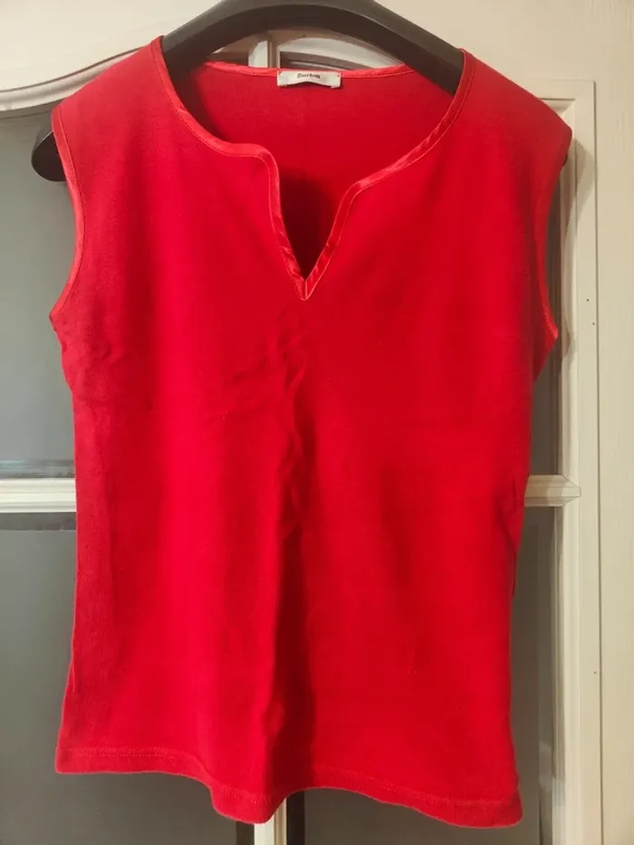 Top sans manches rouge Burton