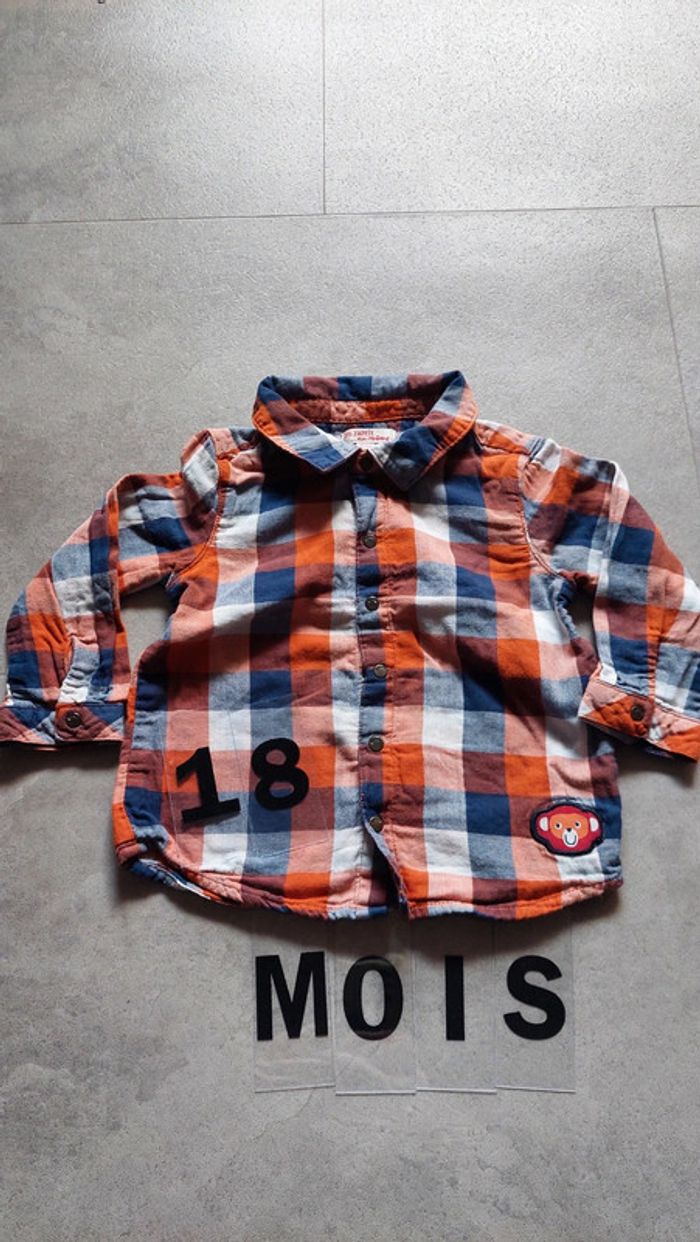 Chemise à carreaux DPAM 18 mois