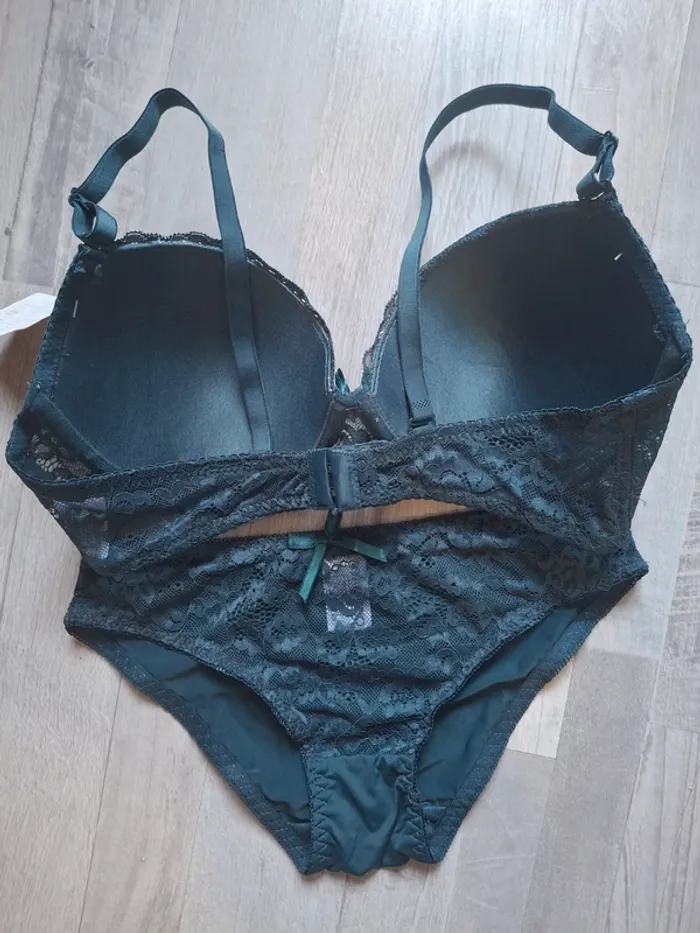 Ensemble lingerie 2pces bleu vert - photo numéro 3