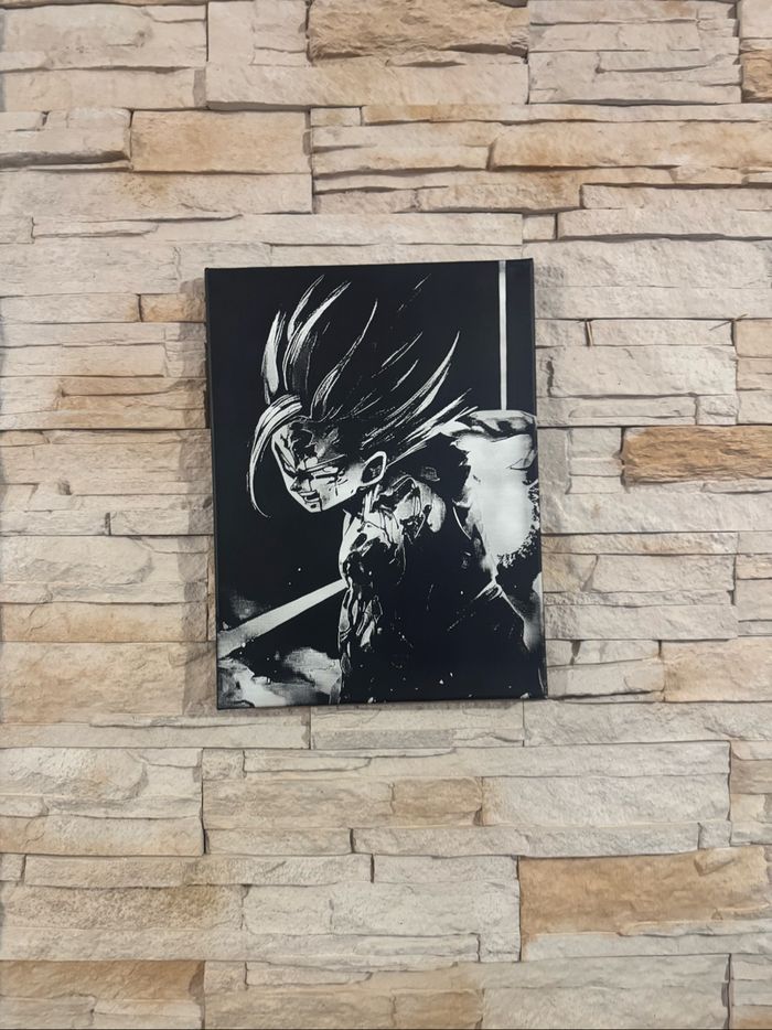 Tableau Gohan attaque finale Dragon Ball en toile 30x40cm - photo numéro 2